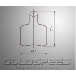 Set pastiglie freno anteriore e posteriore speciale Tony, velocità Gold Racing-427S