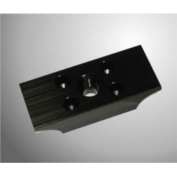 Motorstøtteklips 30mm svart aluminium