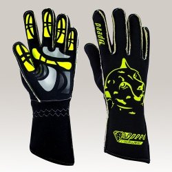 Geschwindigkeit Melbourne G-2 Handschuhe-Schwarz-Neon Gelb