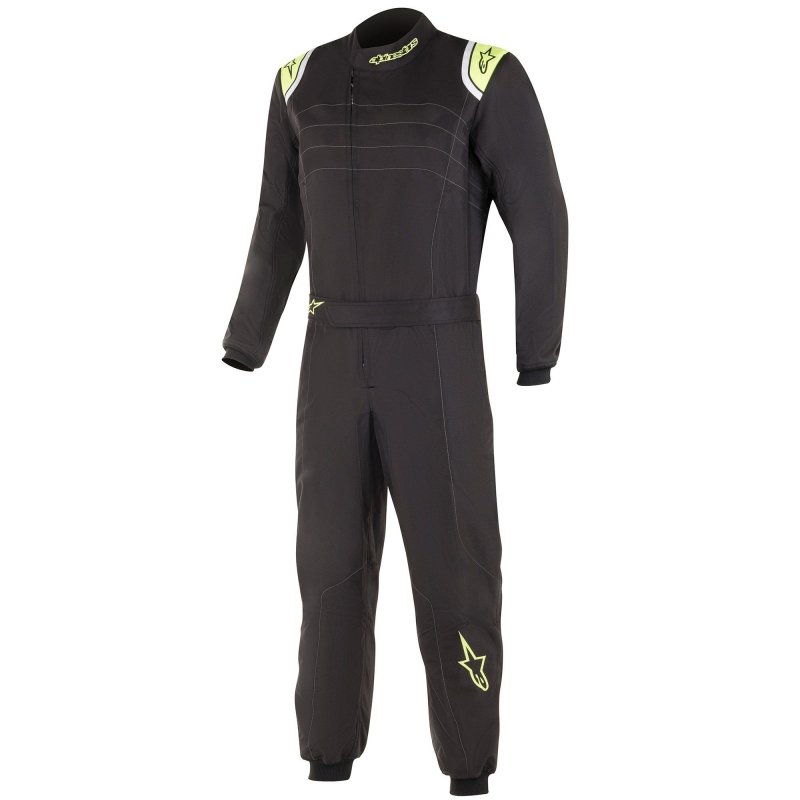 Alpinestars KMX-9 V2 Kids Kart Overall Black-Fluo Yellow